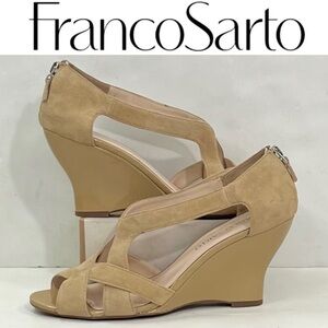 Franco Sarto Women’s Sedona Beige Wedge Sandals